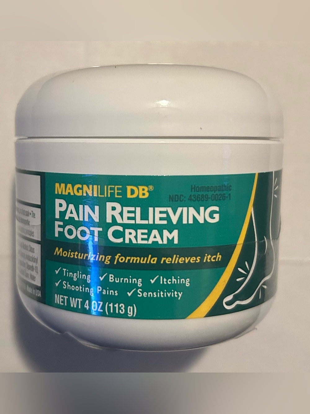 MagniLife DB Pain Relieving Foot Cream 4 Oz New